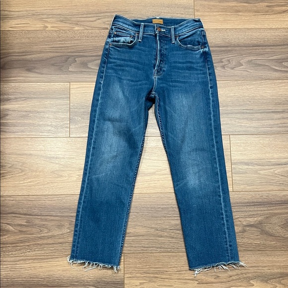 Mother The Tomcat High Rise Cropped Straight Jean in Layover Size 25 - Picture 3 of 16